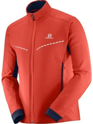 bunda Salomon Agile Softshell M fiery red/night sky 18 - Nakupujte Hned