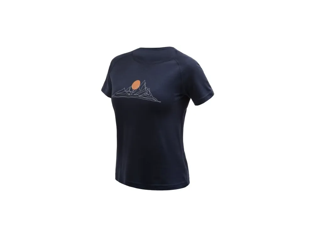Víkendová Akce SENSOR MERINO BLEND MOON dámské triko kr.rukáv deep blue