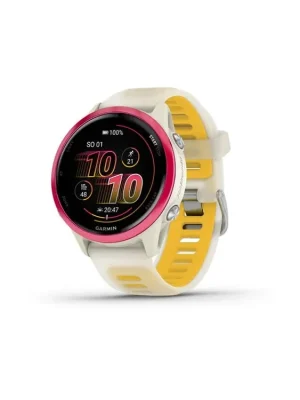 Horká Nabídka Garmin Forerunner 570 - 42mm, Raspberry hliníková luneta, poloprůhledný řemínek Bone/Mango