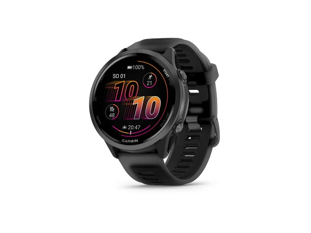 Garmin Forerunner 570 - 47mm, Slate Grey hliníková luneta, poloprůhledný řemínek Black/Black Objednat Nyní