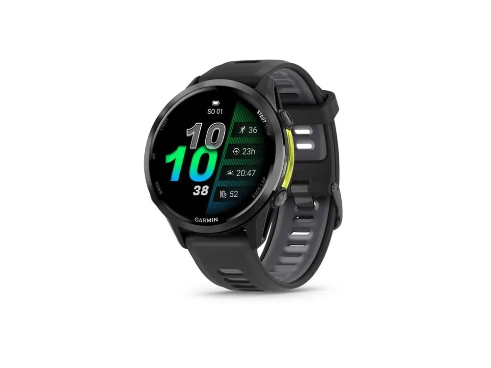 Levný Garmin Forerunner 970, Carbon Grey DLC titanová luneta, pouzdro Black a poloprůhledný řemínek Black/Whitestone