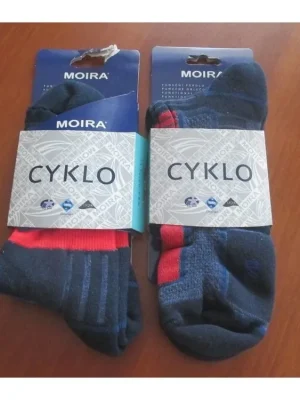 MOIRA ponožky CYKLO modro- červená vel. 12-13 Značkový