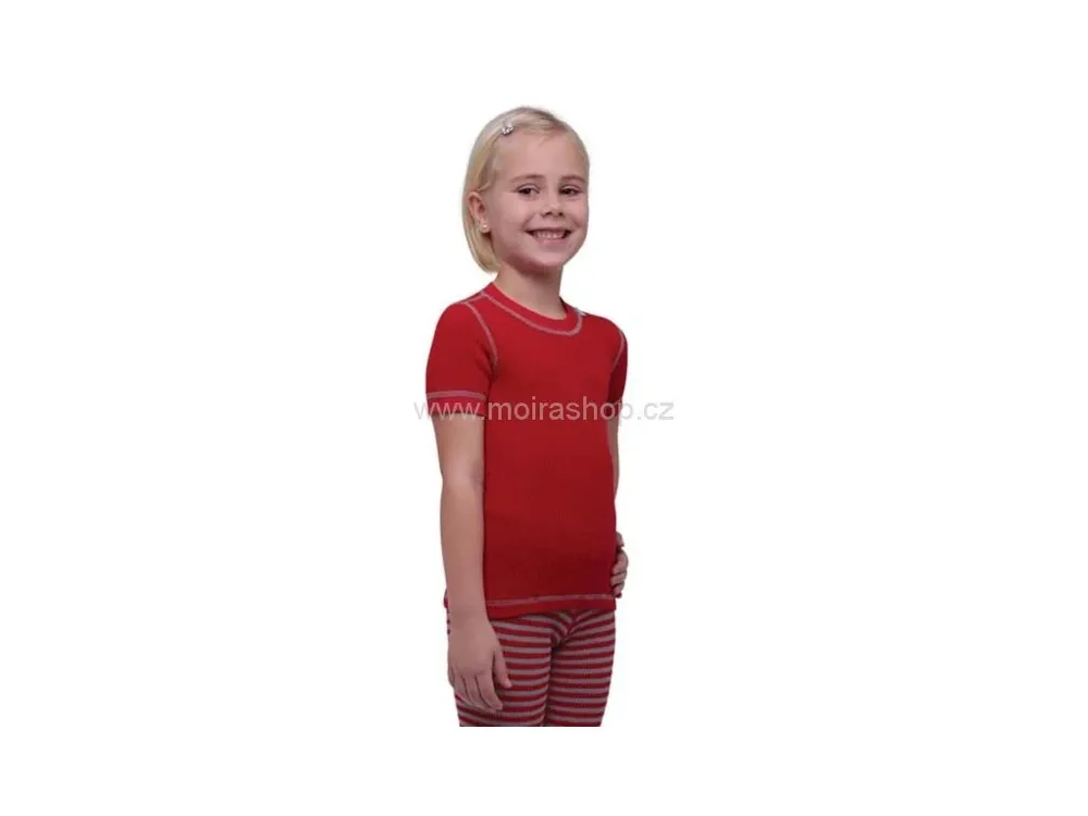 MOIRA MONO dětský kr. rukáv červená š. šev vel. 100 Must-Have