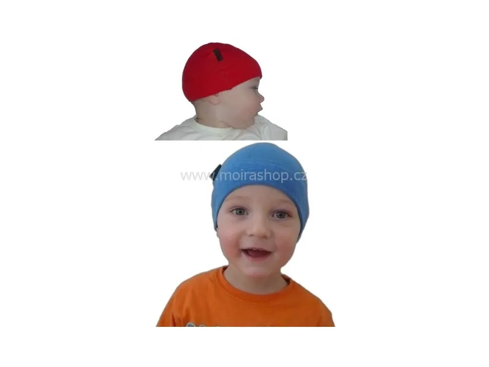 Cenově Výhodný MOIRA Warm Stretch dětská čepice modrá vel. 1