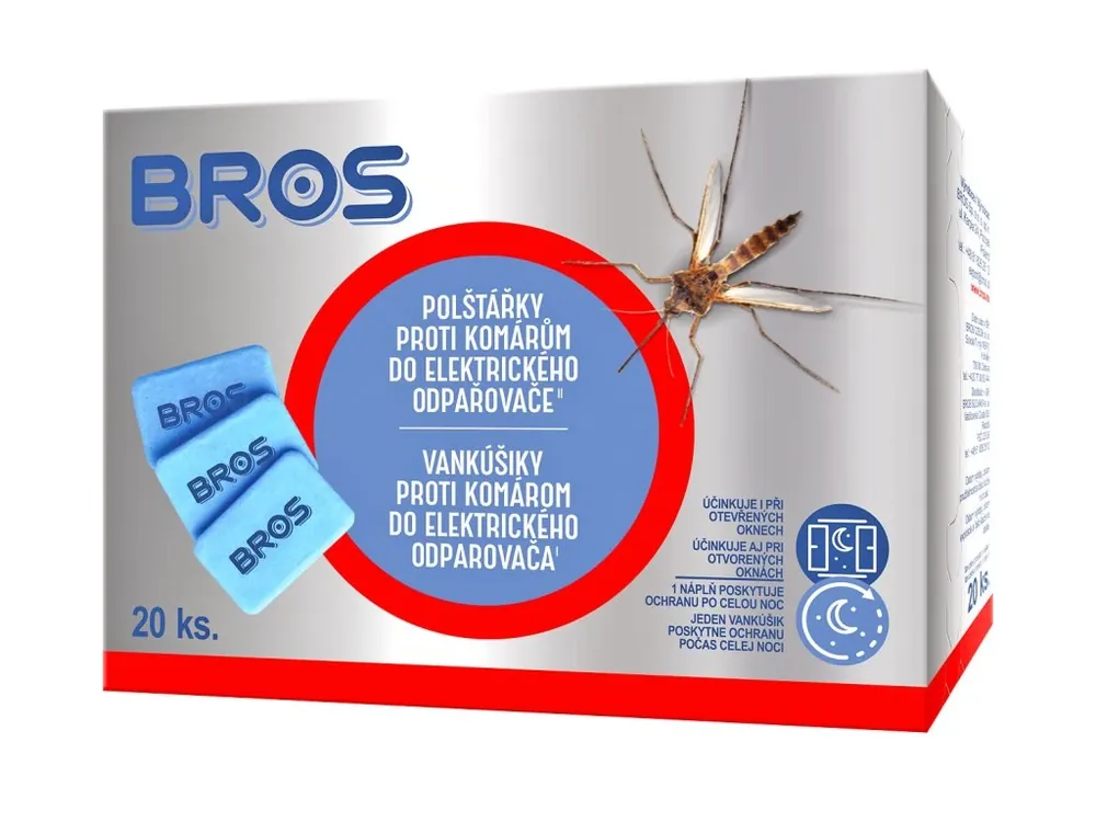 Polštářky Bros proti komárům do elektrického odpařovače - Sada 40 ks (2 balení) Zlevněný