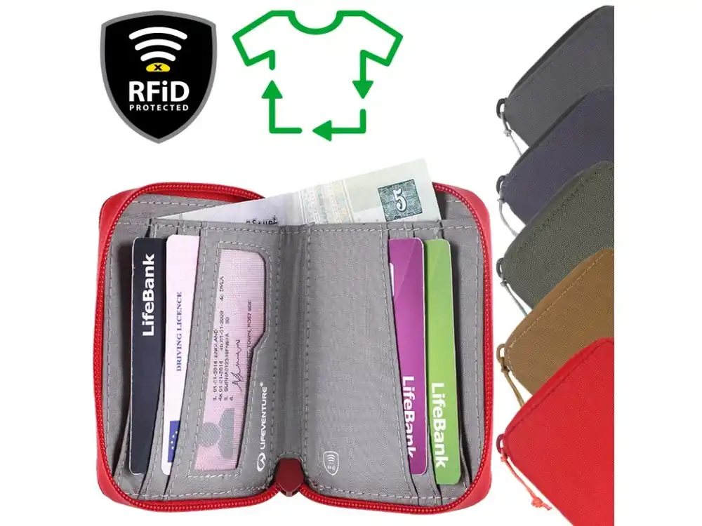 Lifeventure RFiD Bi-Fold Wallet Recycled Objednat Nyní