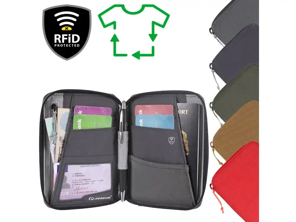 Oblíbený Lifeventure RFiD Mini Travel Wallet Recycled