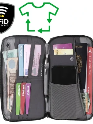 Akce Lifeventure RFiD Travel Wallet Recycled