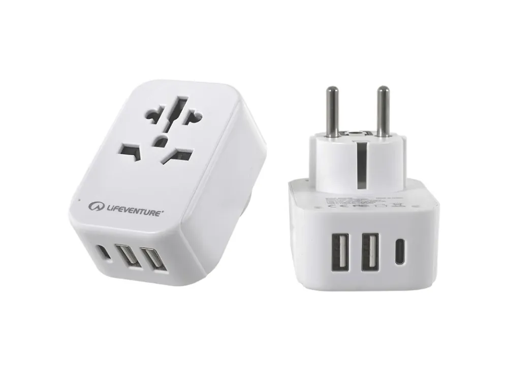 Lifeventure World to Europe Travel Adaptor with USB (& USB C) Hit Sezóny