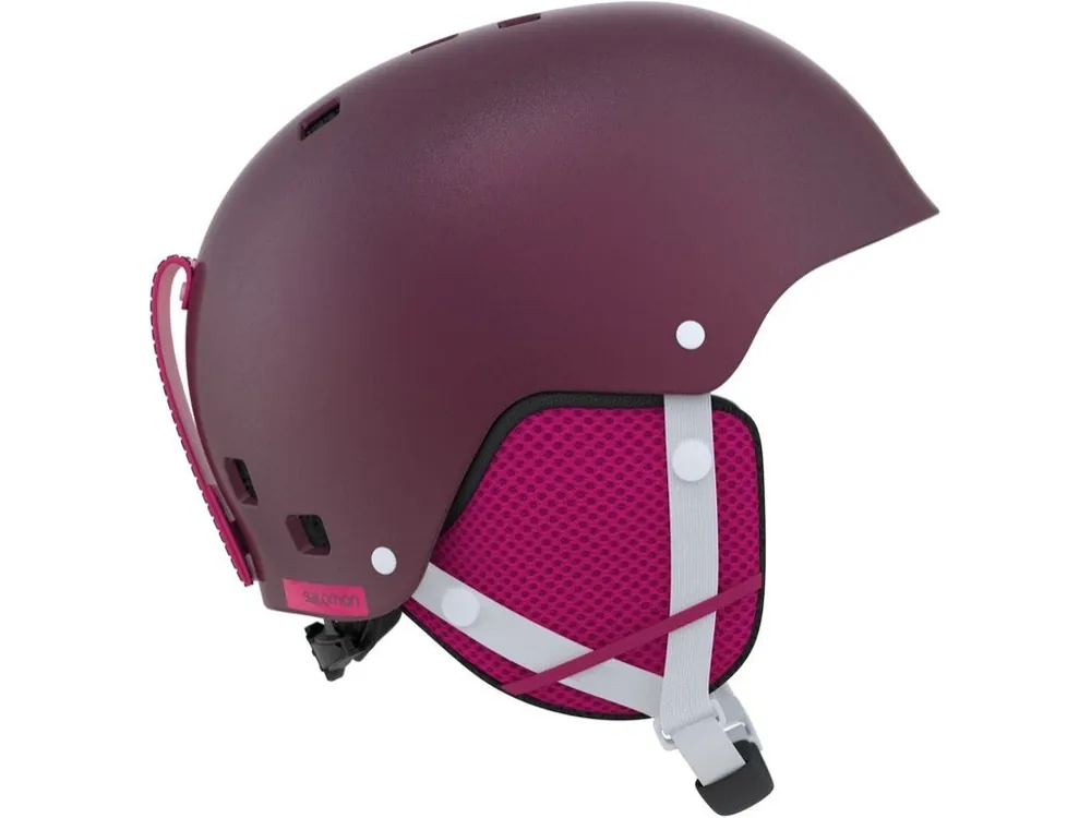 Zlevněný lyž.helma Salomon Kiana beet red JR S 51-55cm