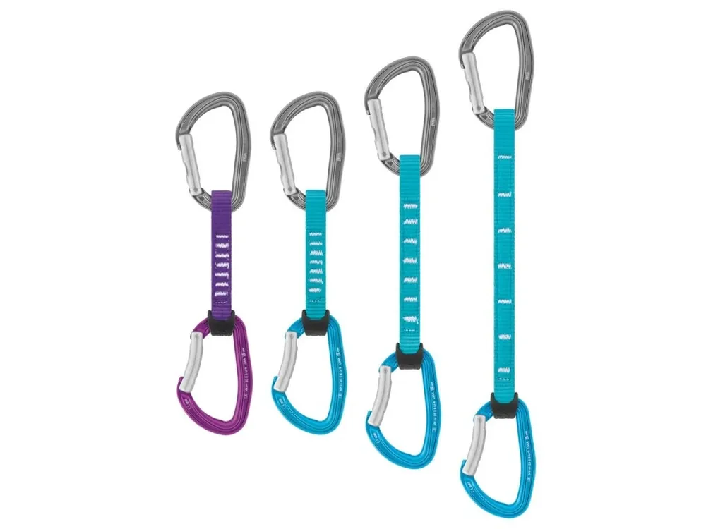 Petzl PACK OF 6 DJINN AXESS komplet 12 cm tyrkysové - sada 6 ks Zlevněný