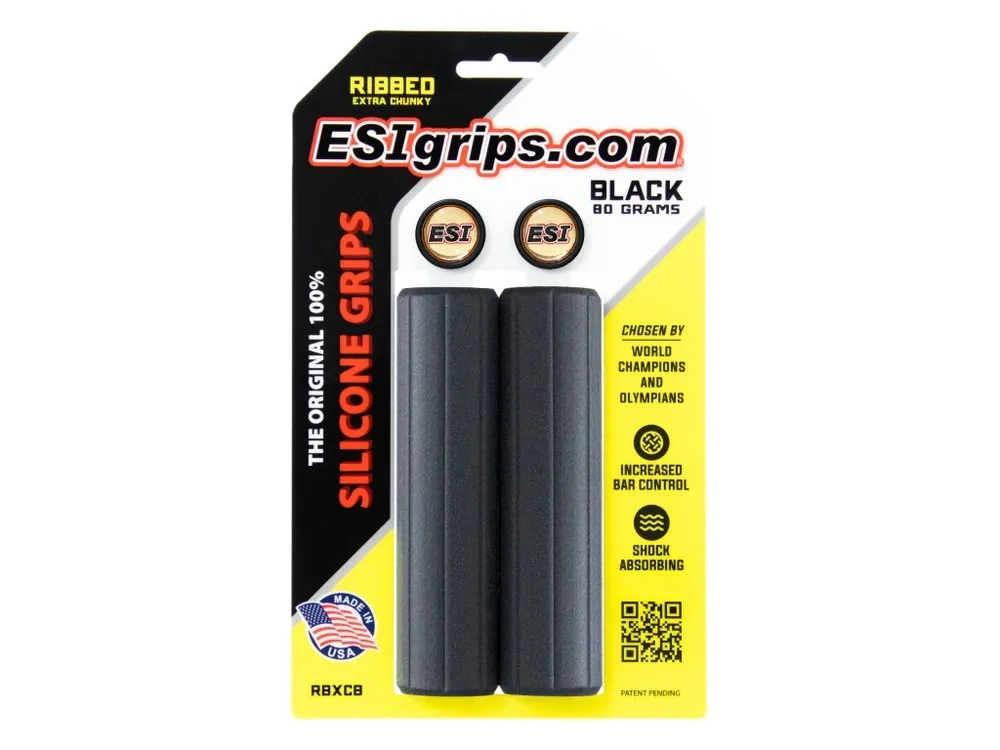 Gripy ESI Ribbed Extra Chunky Black Značkový