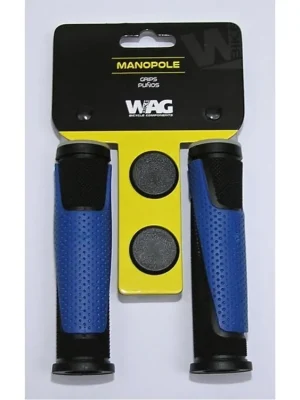 Výprodej gripy WAG double D černo/modré 125mm