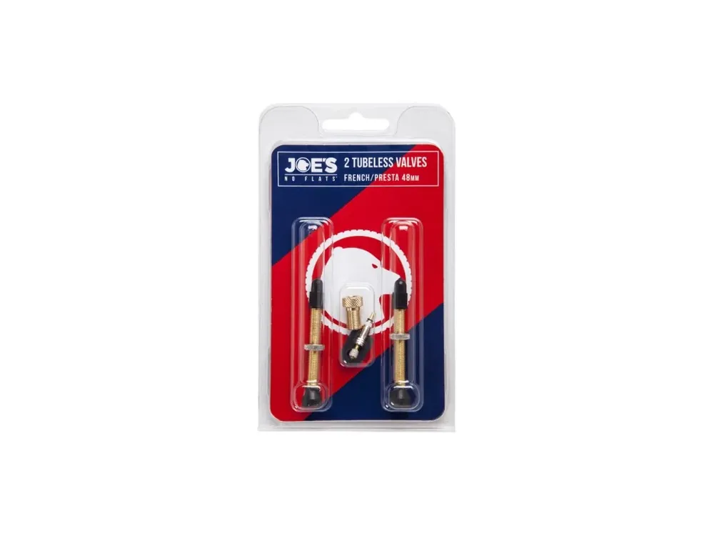 Výhodná Nabídka JOE´S ventilky 2x Tubeless French/Presta valves 48 mm