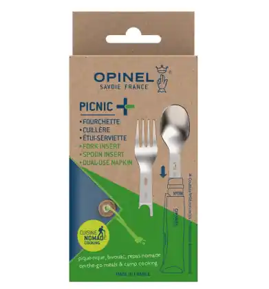 Super Cena Opinel Sada Picnic+ (lžíce, vidlička, ubrousek)