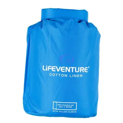 LifeVenture Cotton Sleeping Bag Liner blue rectan Vrácení Zdarma