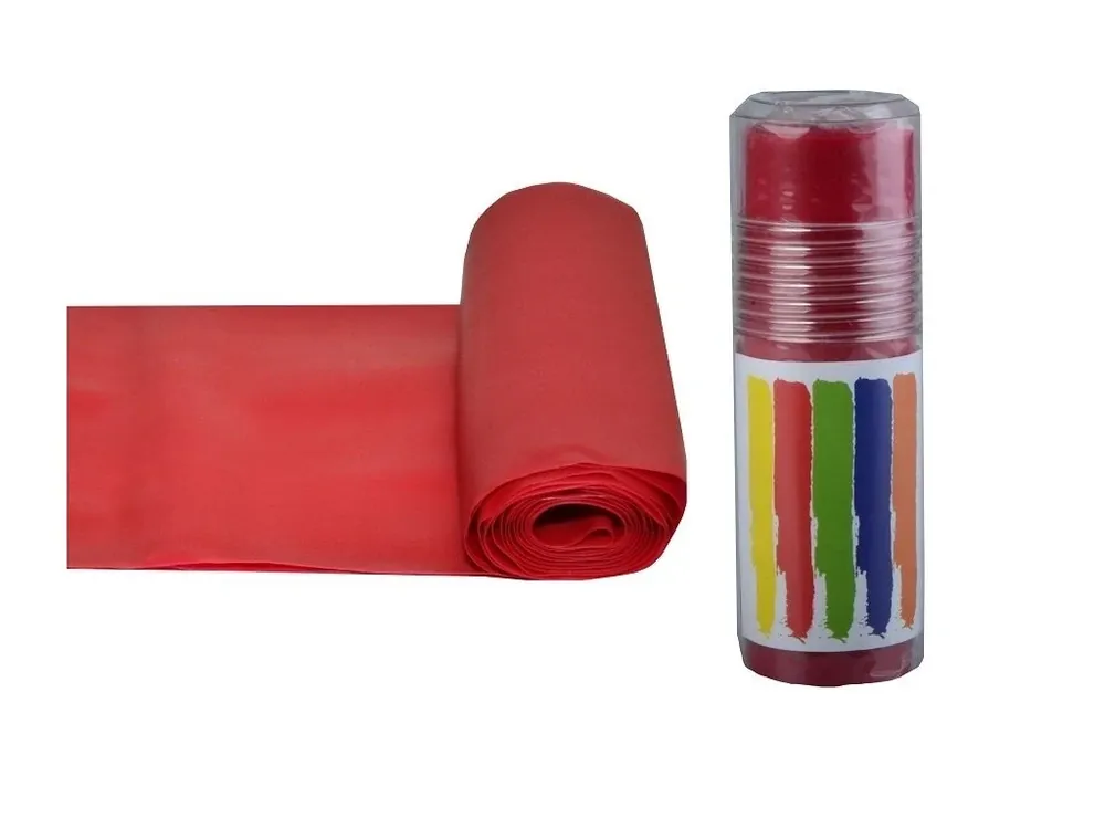 Super Cena Kock Aerobic band 2m posilovací guma, středně silná, červená