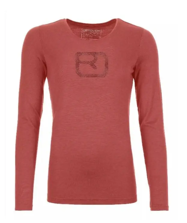 Ortovox 185 MERINO PIXEL LOGO LS W, blush, 34101 Zlevněný