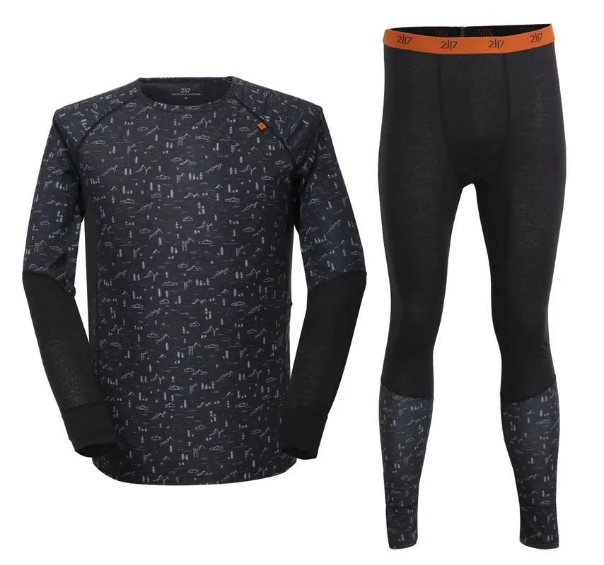 2117 set funkčního prádla Mollaryd Eco MS, merino black Super Cena