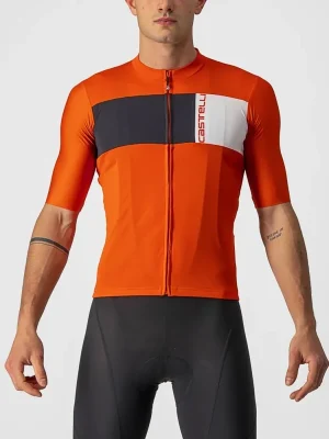 Akční Cena Castelli dres Prologo 7 Jersey, fiery red/light black/ivory