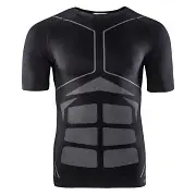 Levný Pánské seamless triko HI-TEC Berza - black/grey - vel. XL/XXL