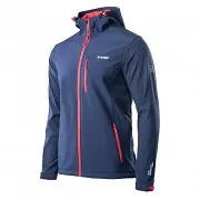 Pánská softshellová bunda HI-TEC Caen - navy/orange - vel. M Levný