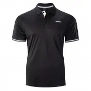 Pánské polo triko HI-TEC Helsi - black/white - vel. M Levný