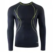 Aktuální Pánské funkční triko HI-TEC Ikar Top - black/lime punch - vel. M