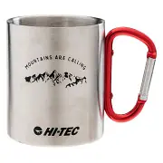 Super Cena Termo hrnek HI-TEC Kap 300 ml - silver/mountain red