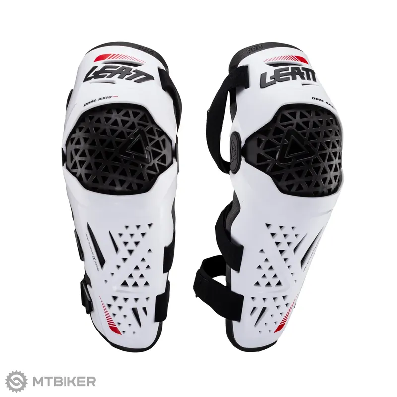 Leatt Guard Dual Axis Pro chrániče kolen, bílá Vysoce Kvalitní