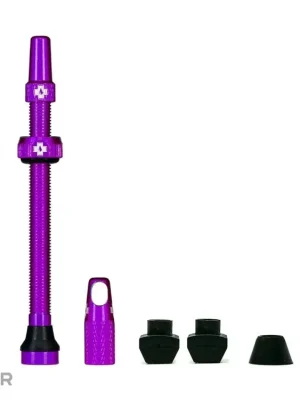 Levný Muc-Off Tubeless Presta Valve KIT bezdušové ventily, galuskový 80 mm, fialová