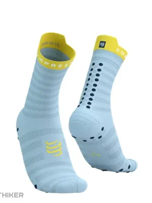 Oblíbený COMPRESSPORT Pro Racing V4.0 Ultralight Run High ponožky, cashmere blue/maize
