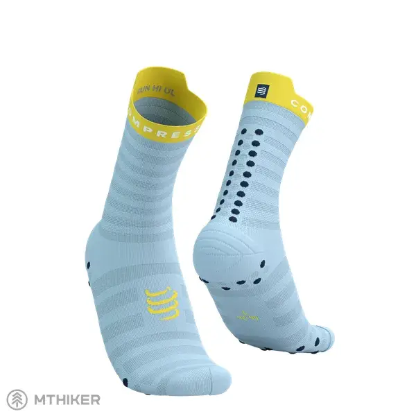 Oblíbený COMPRESSPORT Pro Racing V4.0 Ultralight Run High ponožky, cashmere blue/maize