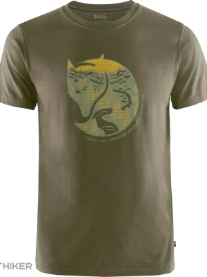 Akce Fjällräven Arctic Fox tričko, dark olive
