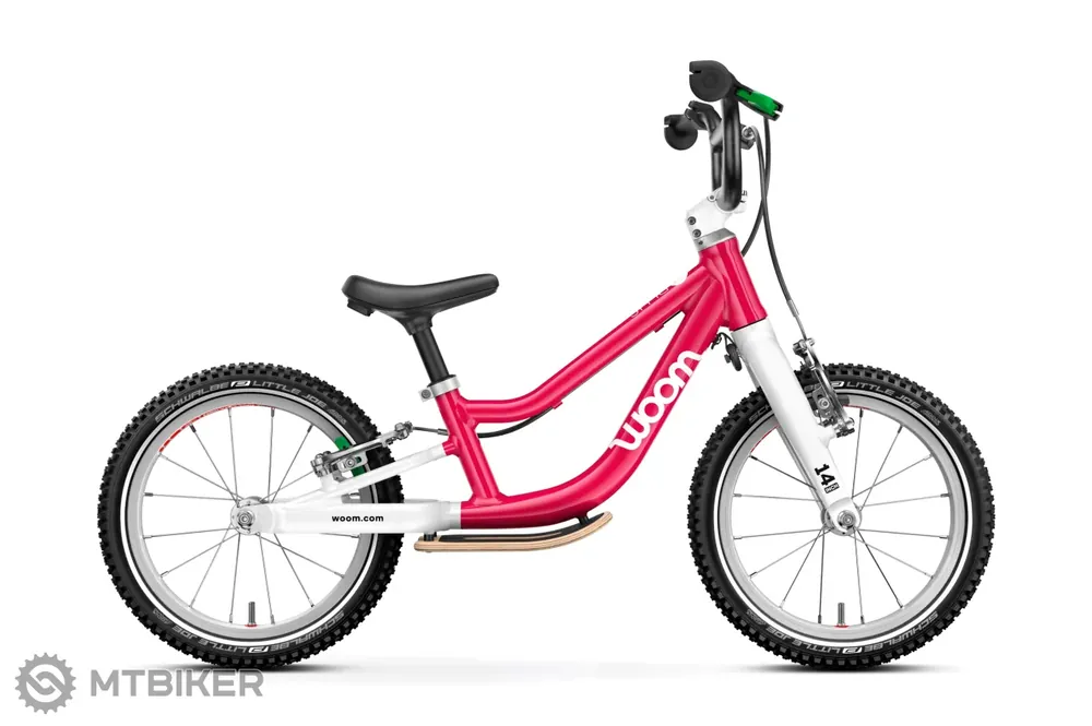 Finální Výprodej woom GO 1 Plus 14 dětské odrážedlo, hot pink