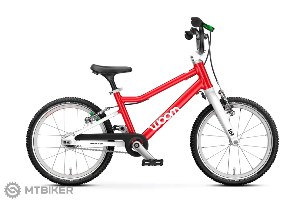 Oblíbený woom GO 3 Automagic 16 dětské kolo, červená
