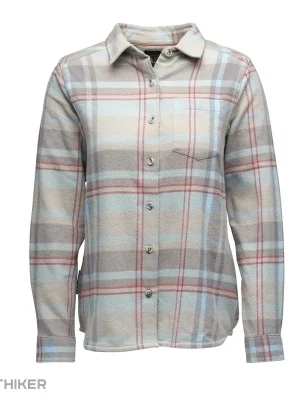 Black Diamond PROJECT FLANNEL dámská košile, pewter-belay blue plaid Nejlepší Volba