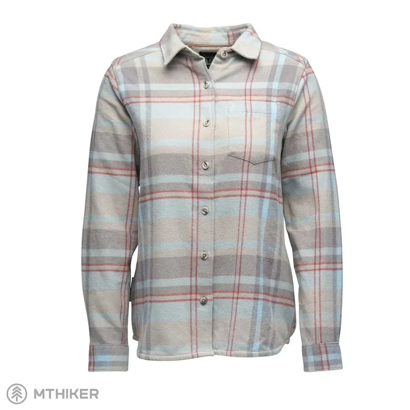 Black Diamond PROJECT FLANNEL dámská košile, pewter-belay blue plaid Nejlepší Volba