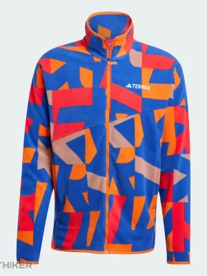 adidas Terrex Multi Printed Full-Zip Fleece mikina, grey one/amber tint Pouze Dnes