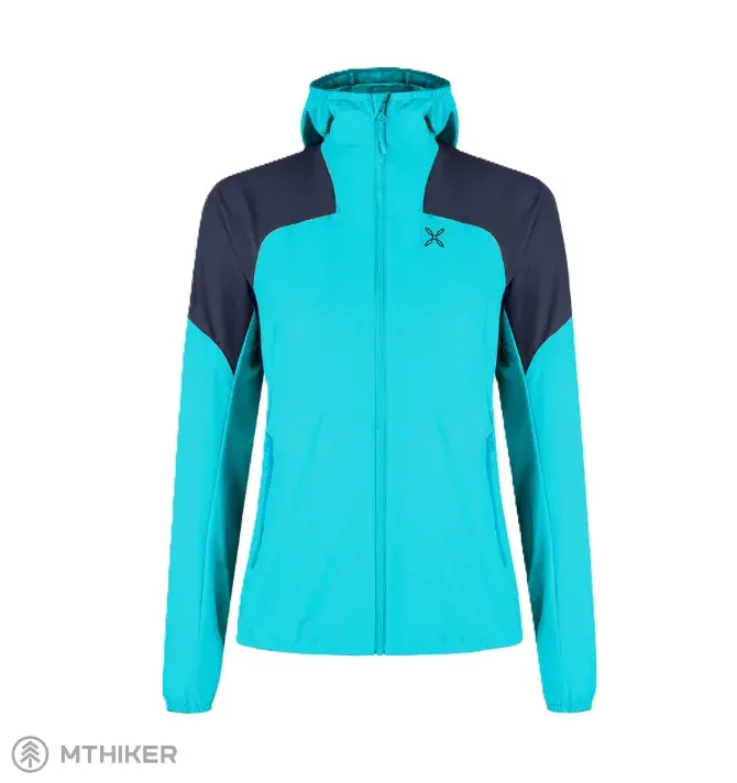 Montura RISE HOODED dámská bunda, turquoise/graphite blue Akční Cena