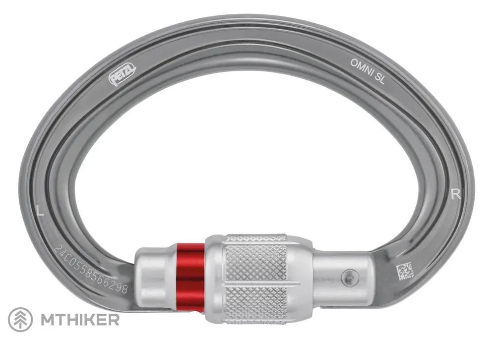 Dokud Zásoby Vydrží Petzl OMNI SCREW LOCK karabina, šedá