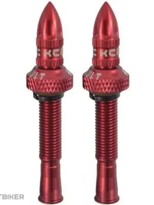 KCNC Tubeless Alloy bezdušové ventily, 38 mm, červená Must-Have