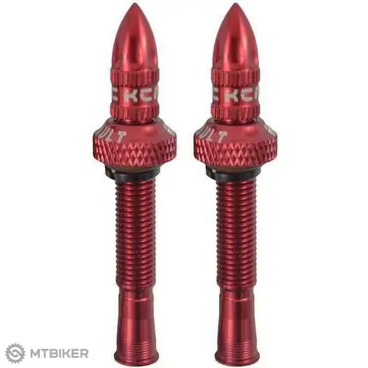KCNC Tubeless Alloy bezdušové ventily, 38 mm, červená Must-Have