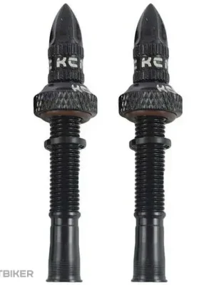 Nová Kolekce KCNC Tubeless Alloy bezdušové ventily, 38 mm, černá