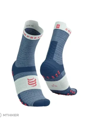 Aktuální COMPRESSPORT Pro Racing v4.0 Run High ponožky, blues/sugar