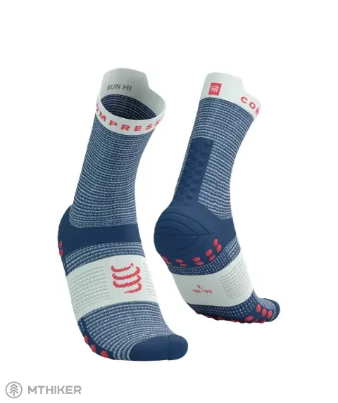 Aktuální COMPRESSPORT Pro Racing v4.0 Run High ponožky, blues/sugar