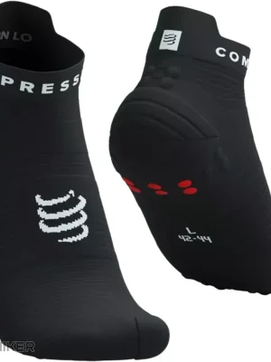 COMPRESSPORT Pro Racing Socks v4.0 Run Low ponožky, černá/bílá Akční Cena