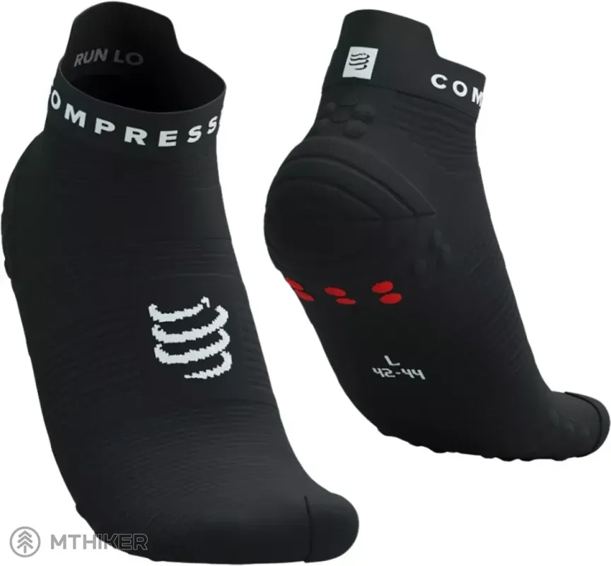 COMPRESSPORT Pro Racing Socks v4.0 Run Low ponožky, černá/bílá Akční Cena