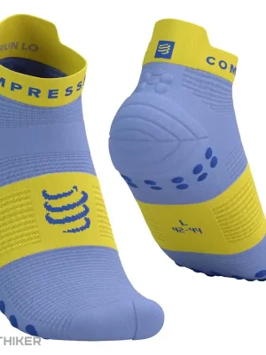 COMPRESSPORT Pro Racing v4.0 Run Low ponožky, jacaranda/maize/dazzling blue Zlevněný