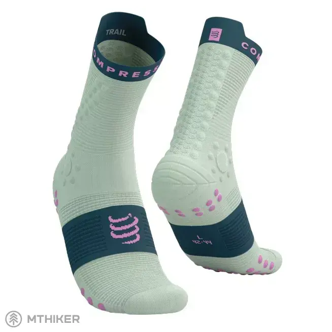 COMPRESSPORT Pro Racing Socks v4.0 Trail ponožky, aqua/stargazer/cyclamen Sleva